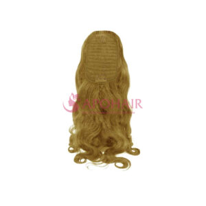 Water Body Wavy White Blonde Drawstring Ponytail