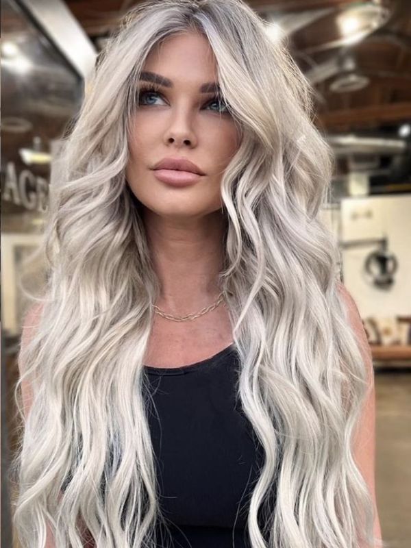 Silver balayage weave