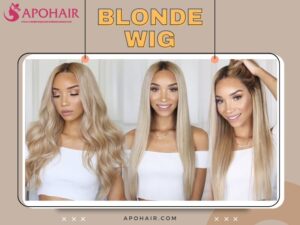 Blonde wig with bangs and tips to take care of it