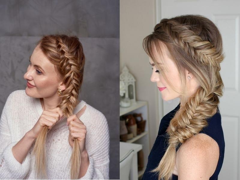 Bohemian hairstyles-Fishtail side braid