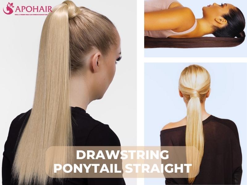 Drawstring ponytail straight