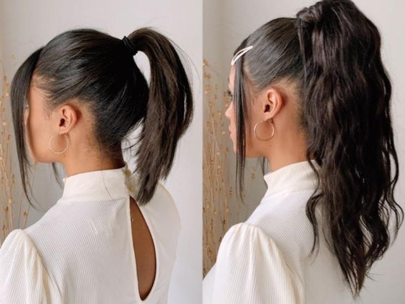 How to put on a drawing ponytail straight on