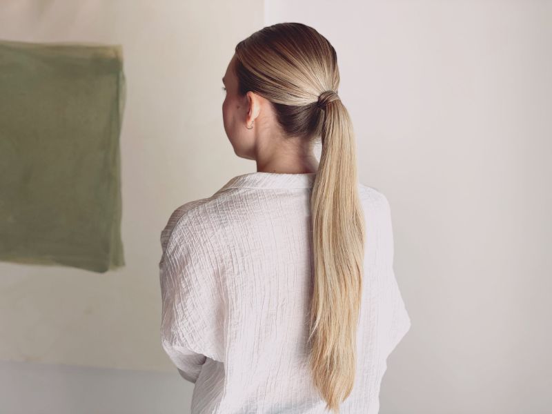 Sleek ponytail