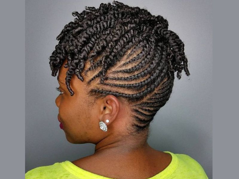 Twisted Cornrow Updo