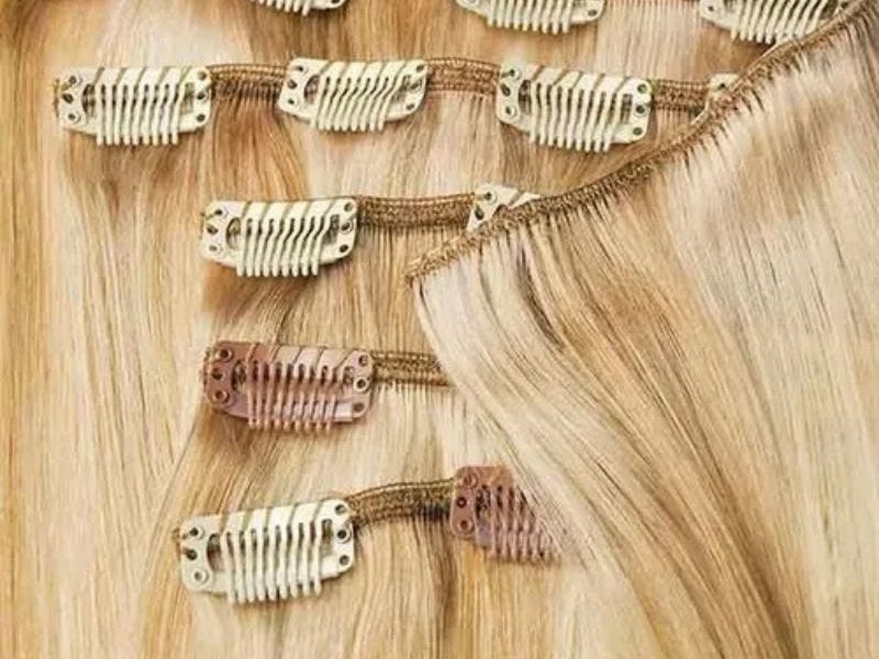 Clip in hair extensions