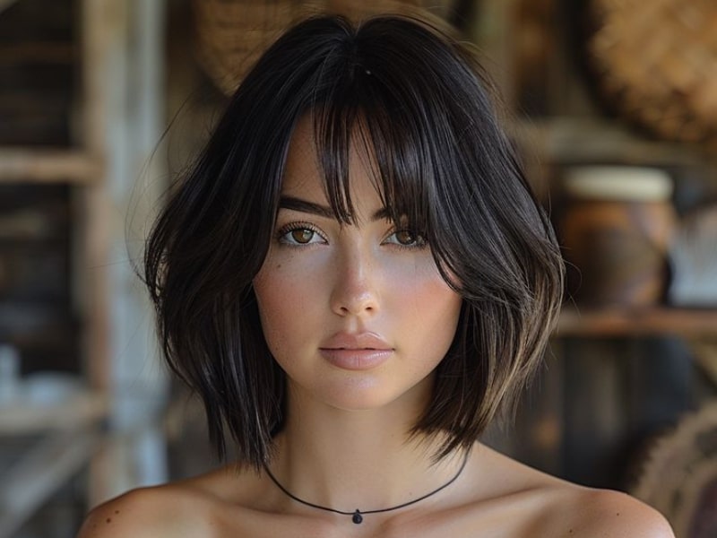 Textured bob hairstyles for 14 inch straight weaves