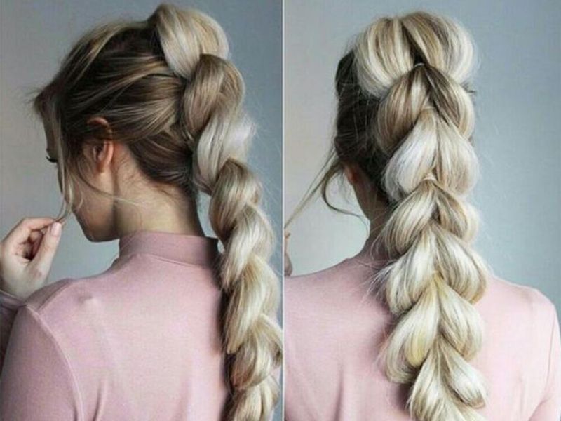 How to make bubble ponytail with clip-in hair extensions