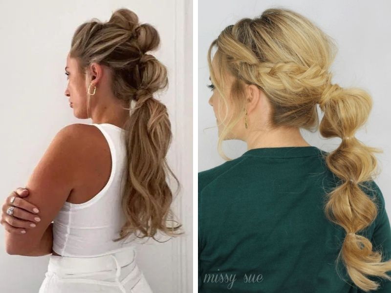 Messy Bubble Ponytail