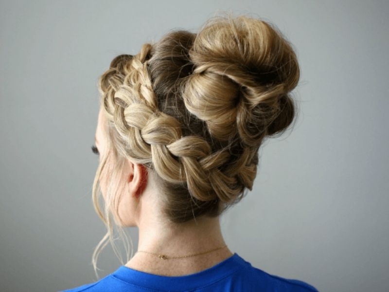 The braided top knot hairstyle