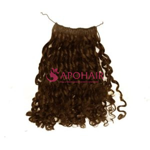 Romantic Curly Dark Brown Micro Ring Hair Extensions