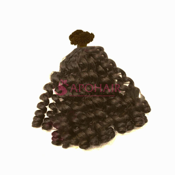 Twist Curly Dark Brown V-Tip 120 Hair Extensions