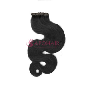 Water Body Wavy Black Hand-Tied Weft Hair