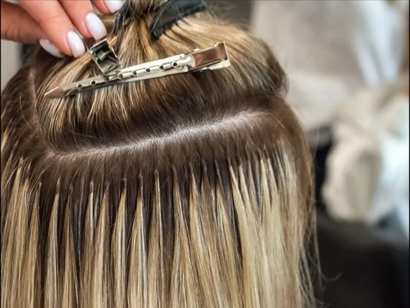 Clip your hair into small, manageable sections