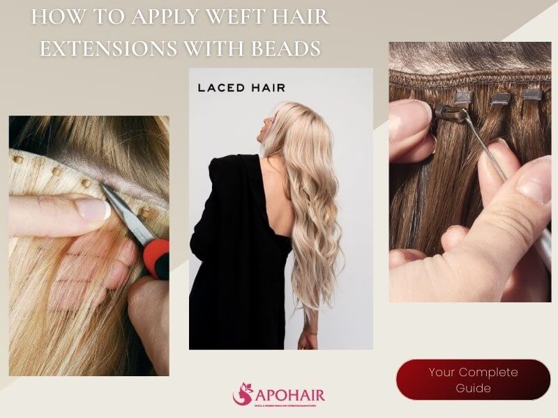 The simplest way to apply your weft hair extensions with beads