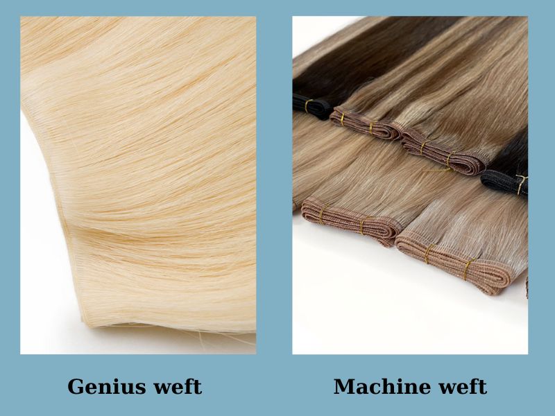 Genius vs machine weft hair extensions