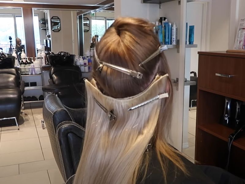 preparing the weft hair extensions