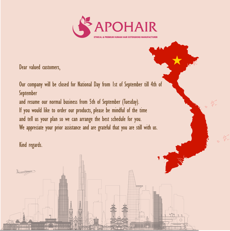 Apohair National Day Holiday Notice