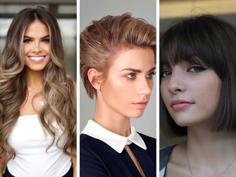 Best hair style for round face woman