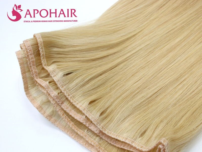 Double silk flat weft from Apohair