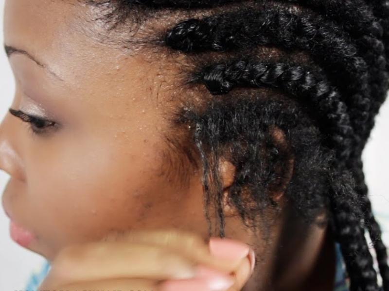 Gently remove cornrows braid