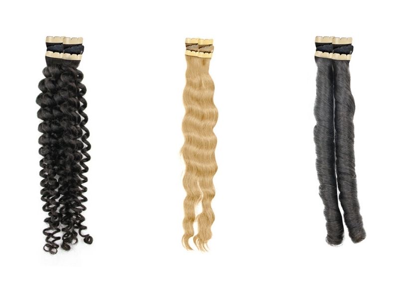 Mini tape-in hair extensions