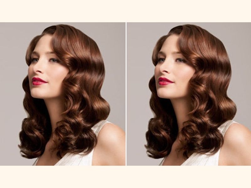 Vintage hairstyle with Hollywood waves