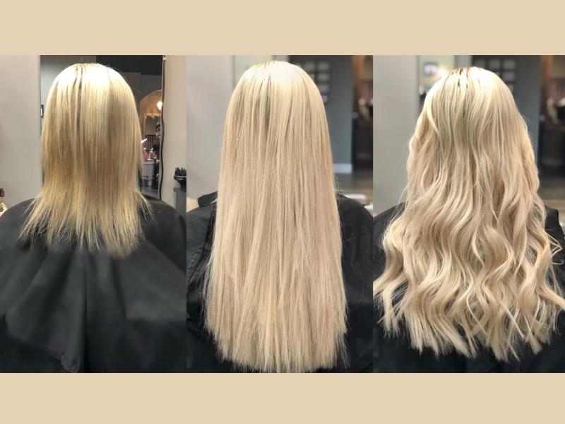 Halo hair extensions for thin hair