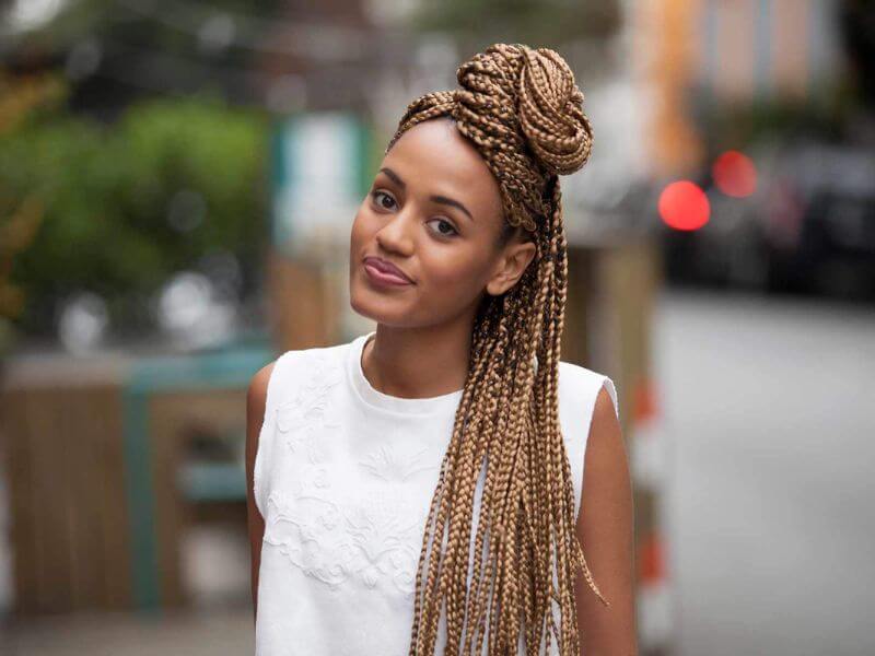 Box Braids Updo