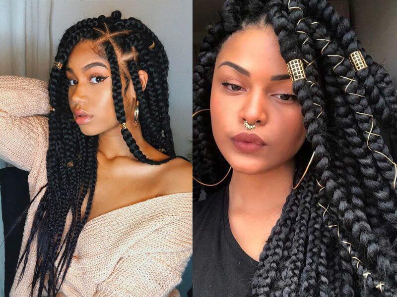 Box Braids with Cuffs