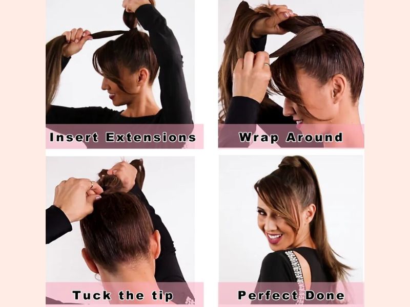 How to apply ponytail hair extensions