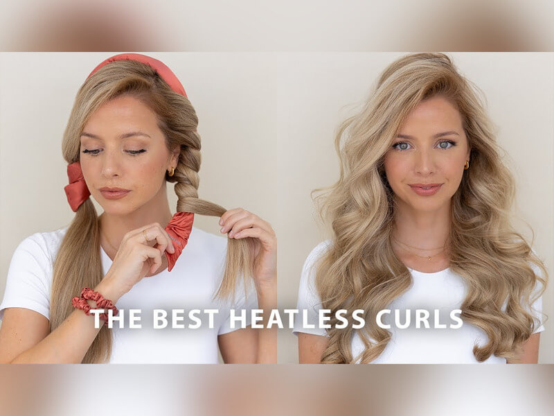 Make Wavy Hair By Using Headband Curls