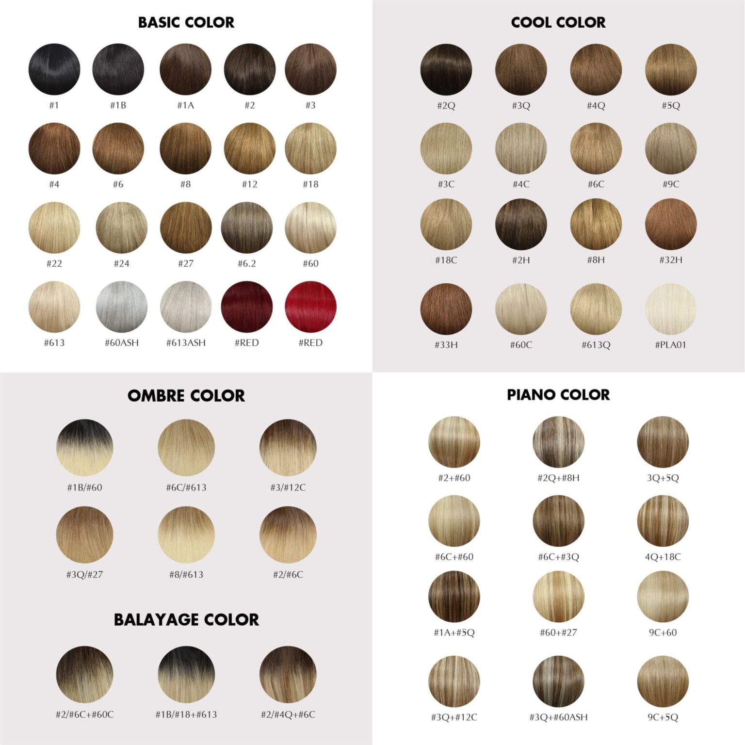 Apohair Color Chart: Your Guide to Stunning Hair Color Options | Apohair