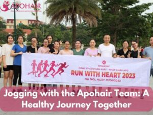 Jogging with the Apohair Team