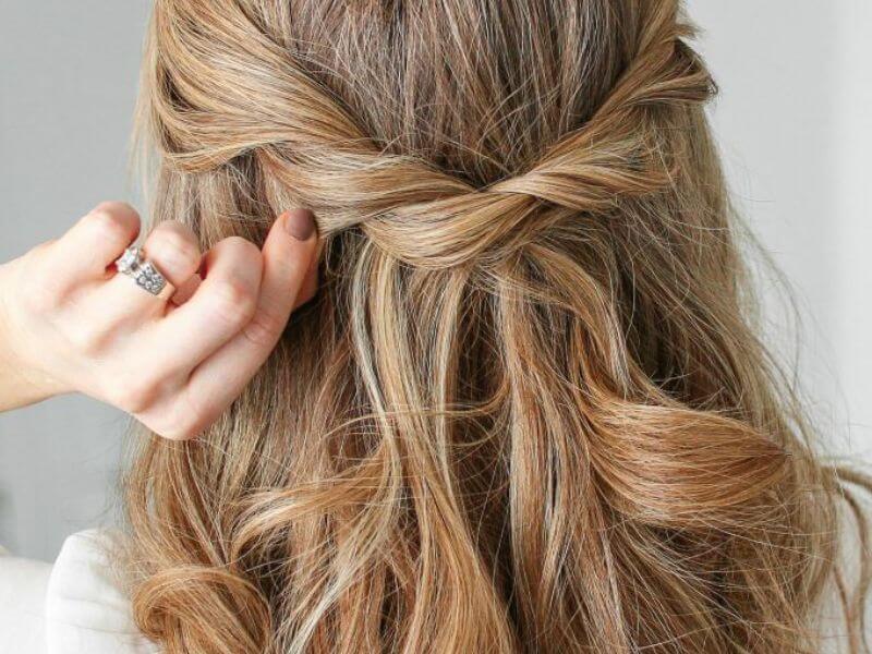 Twisted Knot Half Updo