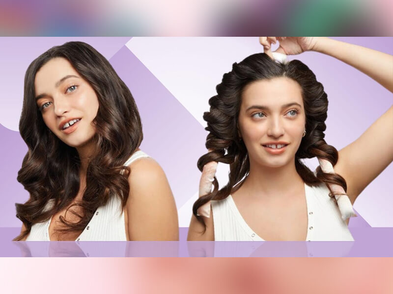 How to curl your hair overnight with elastic bands