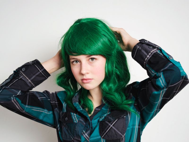 Use Green to Cancel Out Purple Hair