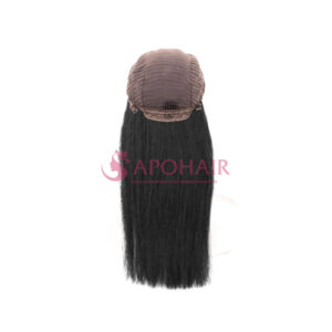 Black Yaki Straight Lace Cloure Wig