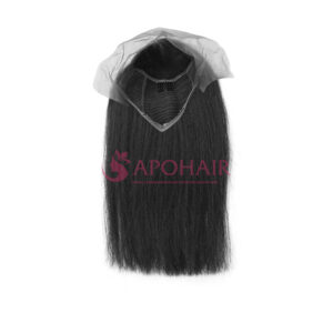 Black Yaki Straight Lace Frontal Wig