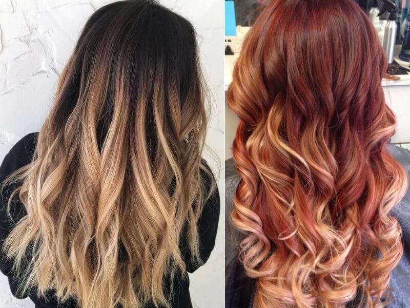 Melted Ombre Auburn Waves