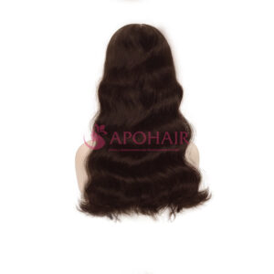 Dark Brown Natural Wavy Full Wig