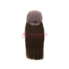 Dark Brown Yaki Straight Lace Cloure Wig