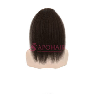 Dark Brown Yaki Straight Lace Frontal Wig