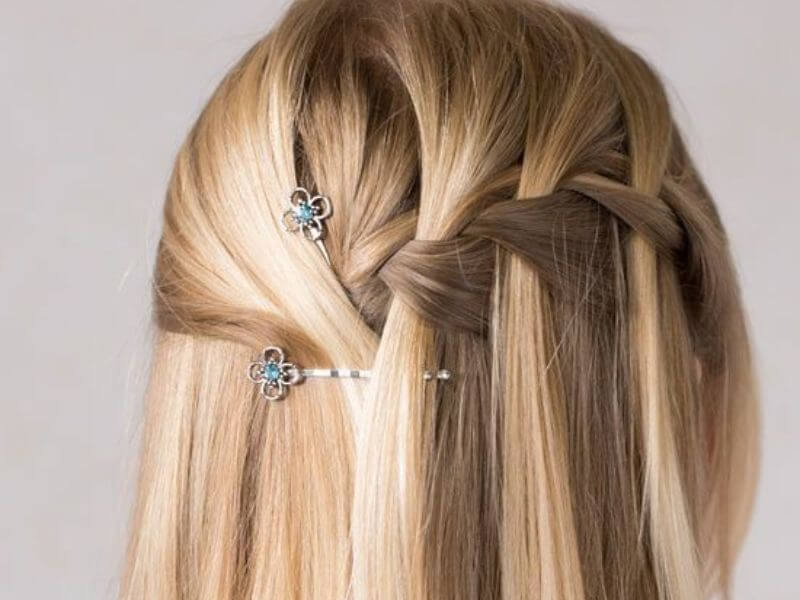 Secure any loose strands in place with pins