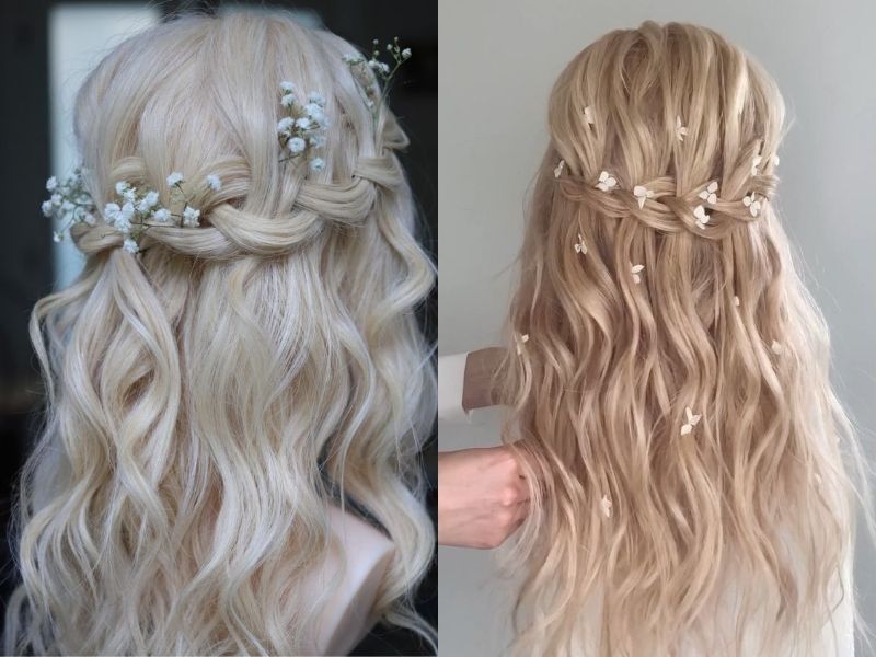 Waterfall braid with accessories