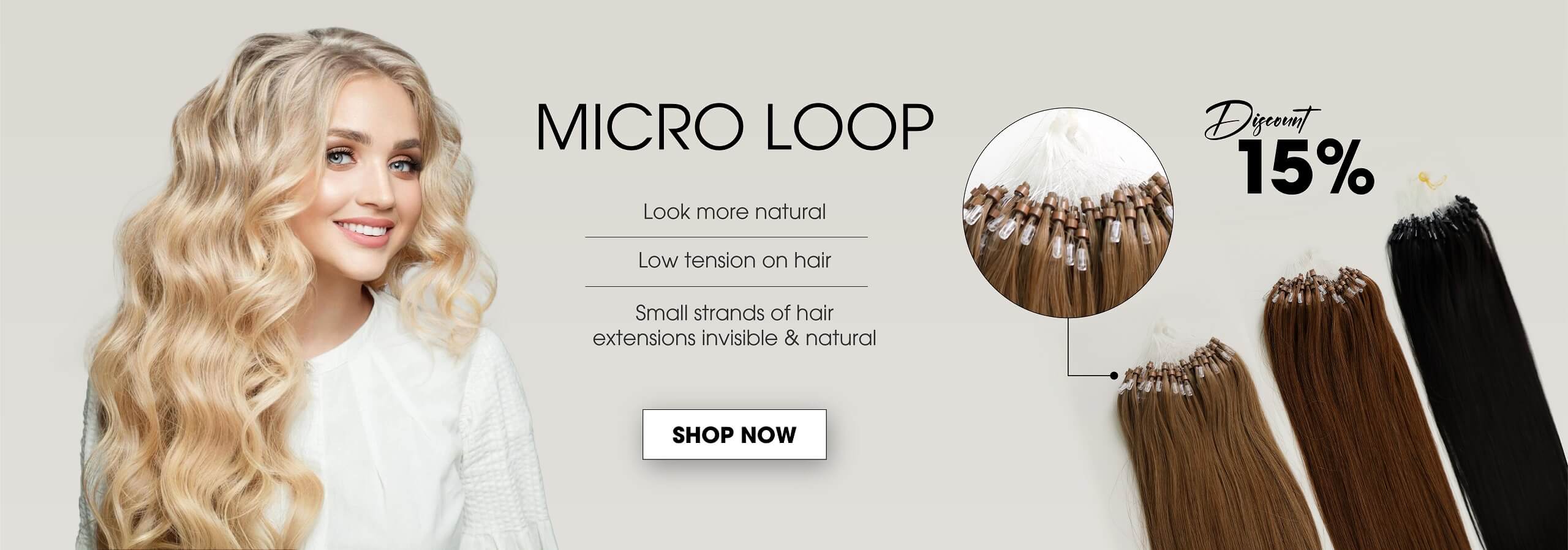 Discount 15% Micro Loop Hair Extension