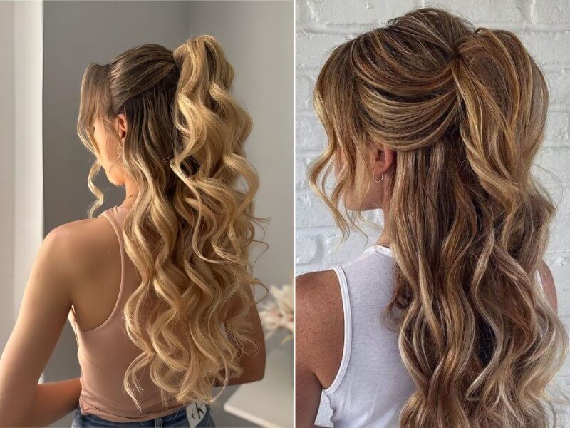 The Half-Up, Half-Down can show the natural beauty of your hair