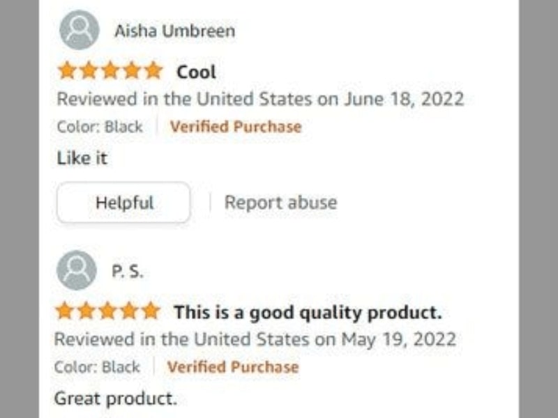 If the reviews seem generic, they may be fake