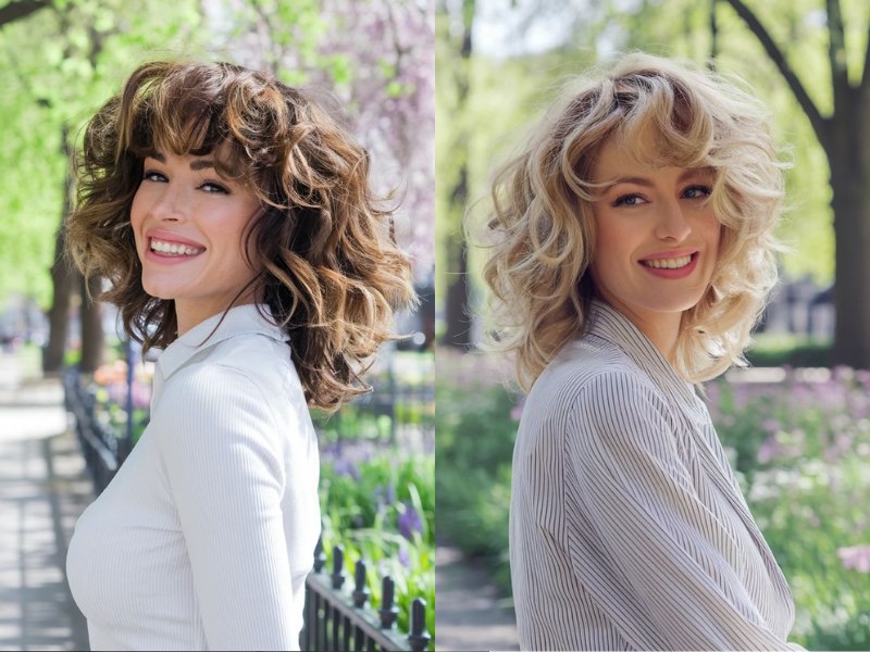 Short curls add a bold and playful to your look