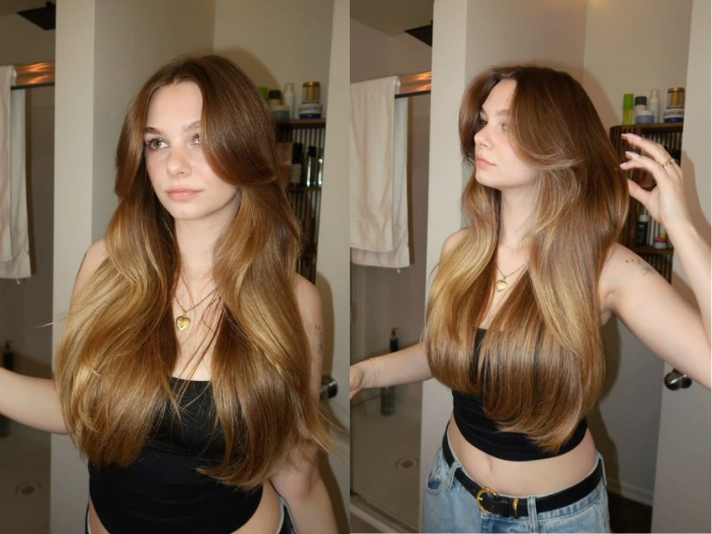 22 inches of hair typically reaches the middle of your back