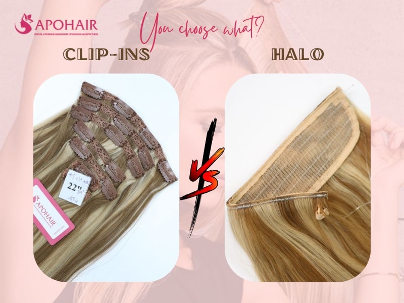 Difference Between Clip-in Extensions and Halo Hair Extensions